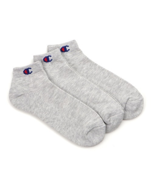 Champion（チャンピオン）の「【CHAMPION/チャンピオン】ショートレングスソックス 靴下（３Ｐ）/３足組（ソックス/靴下・メンズ・グレー/ホワイト/ネイビー/ブラック・MEDIUM/LARGE/SMALL）」の4枚目の写真