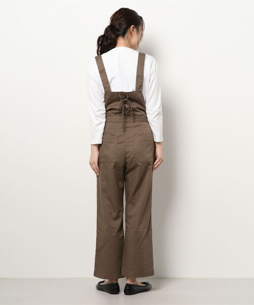 ehka sopo（エヘカソポ）の「チェック／無地サロペット（サロペット/オーバーオール・レディース・ブラック/ベージュ/ブラウン・ﾌﾘ-）」の5枚目の写真