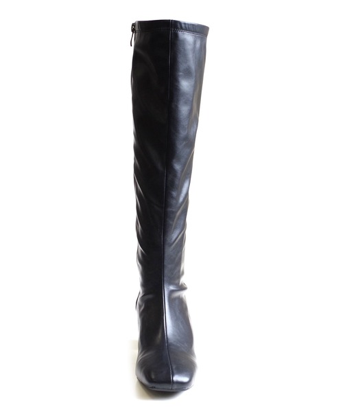 AmiAmi(アミアミ)の「太ヒールストレッチロングブーツ(ブーツ・レディース・ブラック/ダークブラウン/ブラック系その他・LL/SS/S/M/L)」の16枚目の写真