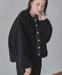 coen | Vアキボアフリースカーディガン(カーディガン/ボレロ)