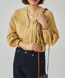 SETUP7 | 【SETUP7】タック入りVネックブラウス KNF(シャツ/ブラウス)