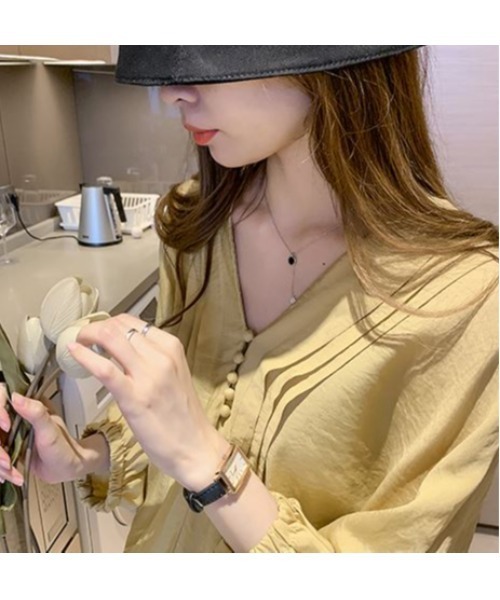 SETUP7（セットアップセブン）の「【SETUP7】タック入りVネックブラウス KNF（シャツ/ブラウス・レディース・ホワイト/ブラック/イエロー・FREE）」の22枚目の写真