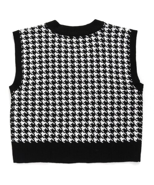 algy（アルジー）の「千鳥柄ベスト（ベスト・キッズ・オフホワイト/ブラック/ラベンダー・MEDIUM/X-SMALL/XX-SMALL/SMALL）」の8枚目の写真