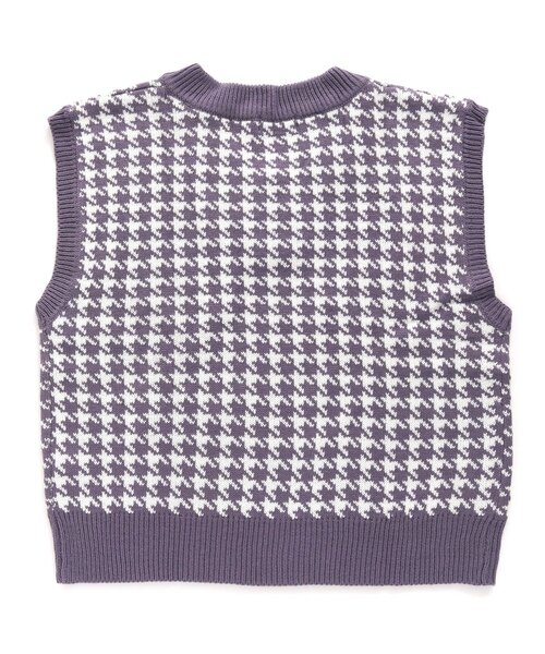 algy（アルジー）の「千鳥柄ベスト（ベスト・キッズ・オフホワイト/ブラック/ラベンダー・MEDIUM/X-SMALL/XX-SMALL/SMALL）」の9枚目の写真