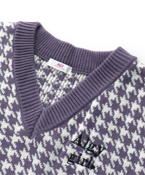 algy（アルジー）の「千鳥柄ベスト（ベスト・キッズ・オフホワイト/ブラック/ラベンダー・MEDIUM/X-SMALL/XX-SMALL/SMALL）」の11枚目の写真