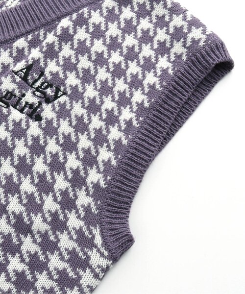 algy（アルジー）の「千鳥柄ベスト（ベスト・キッズ・オフホワイト/ブラック/ラベンダー・MEDIUM/X-SMALL/XX-SMALL/SMALL）」の13枚目の写真
