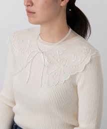 Heriter | シルクオーガンジーカットワークカラー(付け襟)