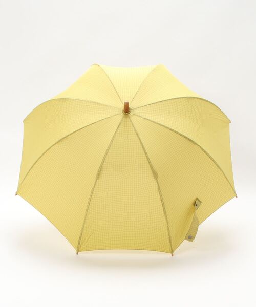 392 plusm（サンキューニプリュスエム）の「Umbrella Long 60 - check - 790191（長傘・レディース・イエロー/ベージュ/オフホワイト/グリーン・60cm）」の11枚目の写真