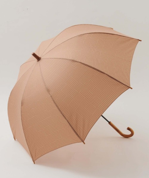 392 plusm（サンキューニプリュスエム）の「Umbrella Long 60 - check - 790191（長傘・レディース・イエロー/ベージュ/オフホワイト/グリーン・60cm）」の15枚目の写真