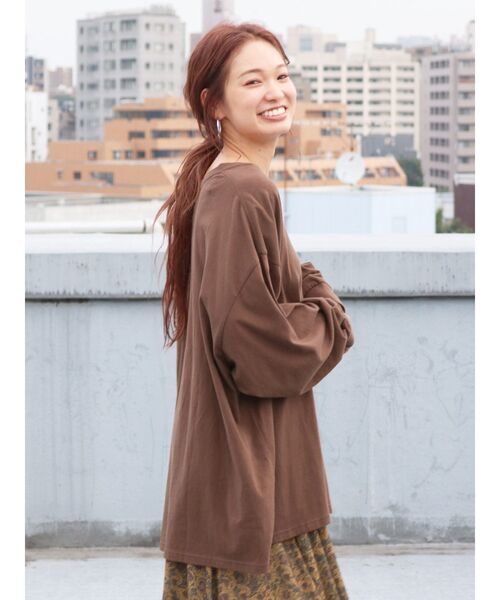 Ungrid（アングリッド）の「ドルマンスリーブカットソー（Tシャツ/カットソー・レディース・ブラウン・FREE）」の8枚目の写真