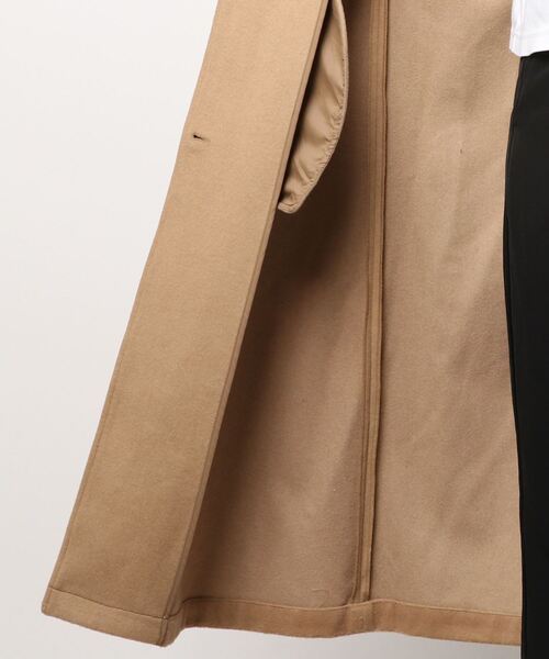 ReNorm（リノーム）の「ウール混スタンドネックラグランコート（ステンカラーコート・レディース・グレー/キャメル・フリー）」の13枚目の写真