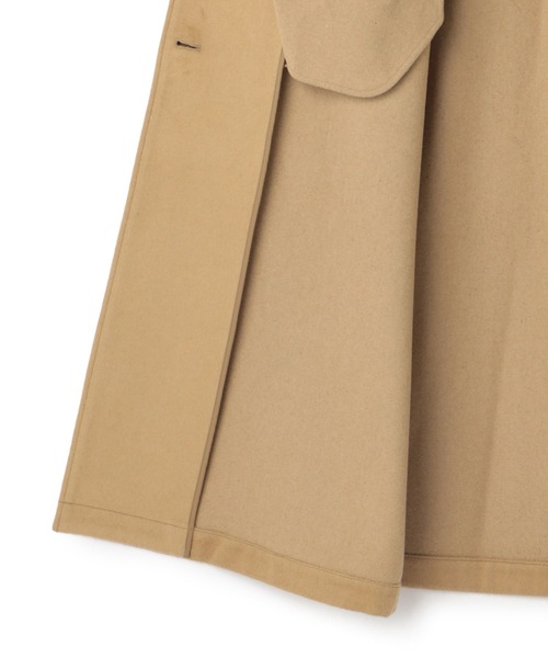 ReNorm（リノーム）の「ウール混スタンドネックラグランコート（ステンカラーコート・レディース・グレー/キャメル・フリー）」の6枚目の写真