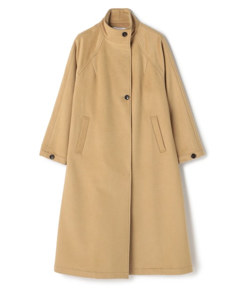 ReNorm（リノーム）の「ウール混スタンドネックラグランコート（ステンカラーコート・レディース・グレー/キャメル・フリー）」の22枚目の写真