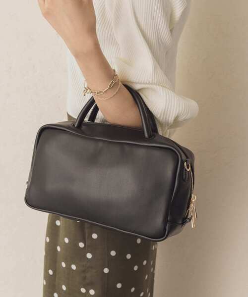 RODE SKO(ロデスコ)の「ミディアムボストンショルダーバッグ(ボストンバッグ・レディース・ブラック/ボルドー・ONE)」の15枚目の写真