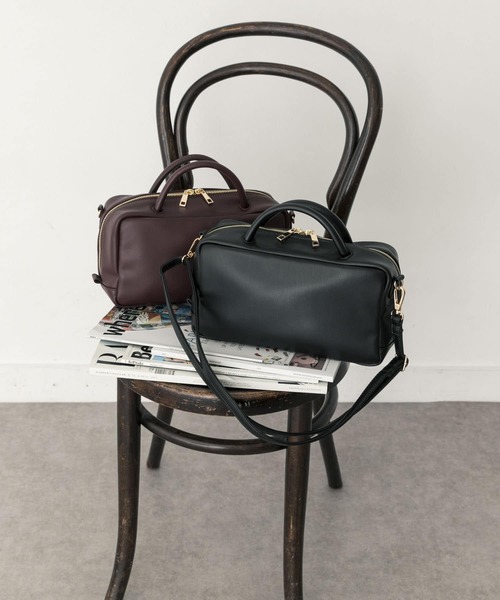 RODE SKO(ロデスコ)の「ミディアムボストンショルダーバッグ(ボストンバッグ・レディース・ブラック/ボルドー・ONE)」の18枚目の写真