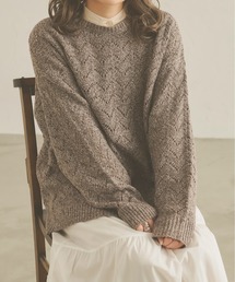 Ambre Neige | スカシアミシェブロンニット／【WEB/EC限定商品】(ニット/セーター)