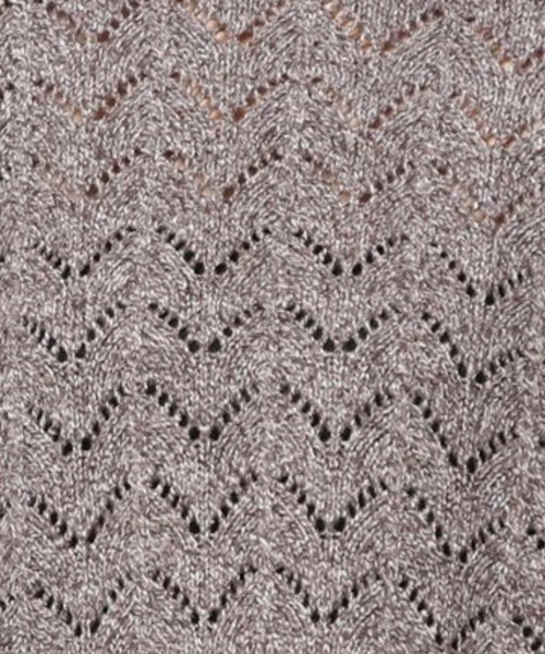 Ambre Neige（アンブルネージュ）の「スカシアミシェブロンニット／【WEB/EC限定商品】（ニット/セーター・レディース・ダークブラウン/ベージュ・FREE）」の10枚目の写真