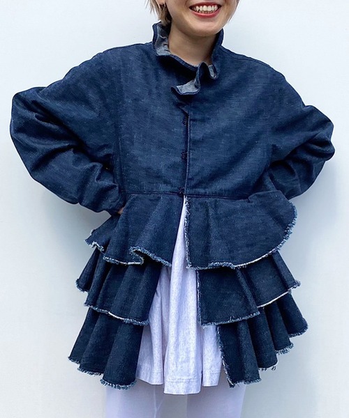 HOLIDAY（ホリデイ）の「DENIM RUFFLE RUFFLE SHIRT (O.WASH) デニム