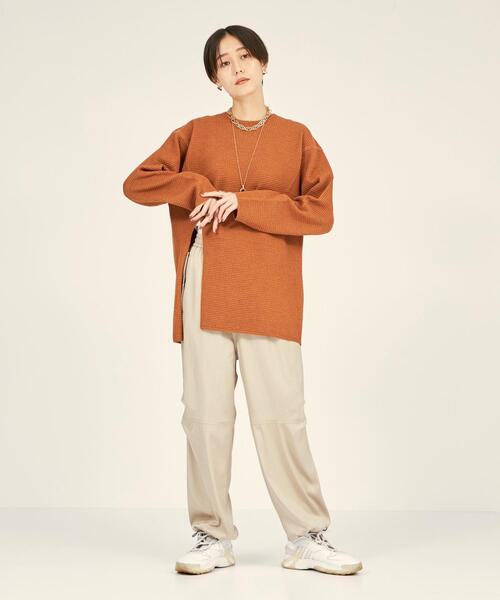 BRACTMENT（ブラクトメント）の「＜BRACTMENT(ブラクトメント)＞裾 ドロストパンツ（その他パンツ・レディース・ダークグレー/ナチュラル・FREE）」の14枚目の写真