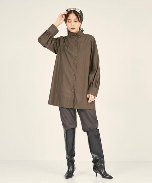 BRACTMENT（ブラクトメント）の「＜BRACTMENT(ブラクトメント)＞裾 ドロストパンツ（その他パンツ・レディース・ダークグレー/ナチュラル・FREE）」の12枚目の写真