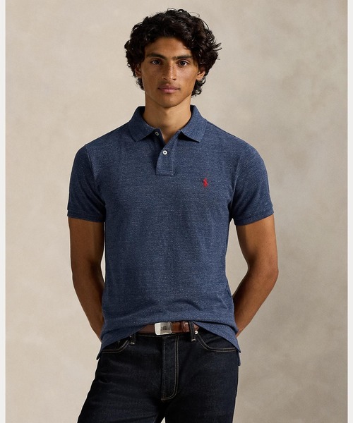 POLO RALPH LAUREN(ポロ ラルフ ローレン)の「アイコニック メッシュ ポロシャツ(ポロシャツ・メンズ・ブルー・S/M/L/XL/XS/XXL)」の1枚目の写真