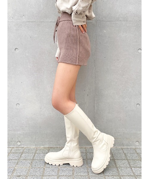 ENVYM(アンビー)の「アウトシームニットSPT(その他パンツ・レディース・ホワイト/ブラック/Moca・FREE)」の9枚目の写真