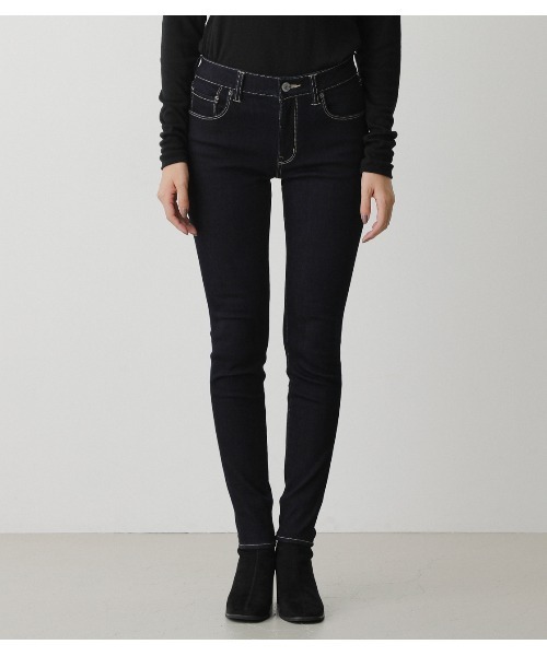 AZUL by moussy(アズールバイマウジー)の「A PERFECT DENIM WARM/アパーフェクトデニムウォーム(デニムパンツ・レディース・ブラック/ワンウォッシュ・LARGE/MEDIUM/SMALL/X-SMALL)」の15枚目の写真