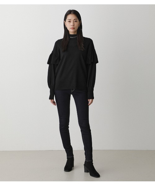 AZUL by moussy(アズールバイマウジー)の「A PERFECT DENIM WARM/アパーフェクトデニムウォーム(デニムパンツ・レディース・ブラック/ワンウォッシュ・LARGE/MEDIUM/SMALL/X-SMALL)」の13枚目の写真