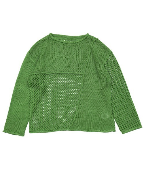 select MOCA（セレクトモカ）の「2022 SS メッシュ編みデザイン切り替えニット（ニット/セーター・レディース・ブラック/グリーン/アイボリー・FREE）」の20枚目の写真