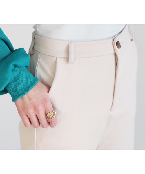 reca（レカ）の「ハイウエストストレートパンツ（その他パンツ・レディース・ブラック/アイボリー/グレイッシュベージュ・L/M）」の9枚目の写真