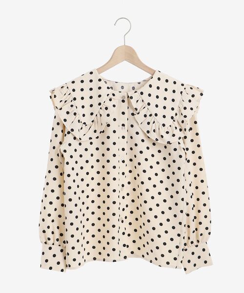 MAJESTIC LEGON（マジェスティックレゴン）の「bigカラーレトロブラウス（シャツ/ブラウス・レディース・オフホワイト/ブルー系その他2/ホワイト系その他/A・MEDIUM）」の3枚目の写真