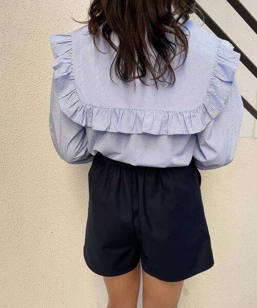 MAJESTIC LEGON（マジェスティックレゴン）の「bigカラーレトロブラウス（シャツ/ブラウス・レディース・オフホワイト/ブルー系その他2/ホワイト系その他/A・MEDIUM）」の17枚目の写真