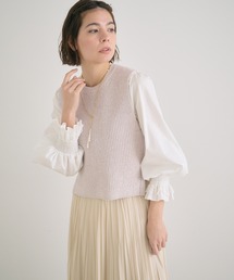 ANAYI | ブライトリリヤーン片畦ベスト(ニット/セーター)