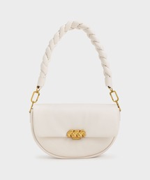 CHARLES & KEITH | ブレイデッドハンドル メタリックアクセントショルダーバッグ / Braided Handle Metallic Accent Shoulder Bag(ショルダーバッグ)