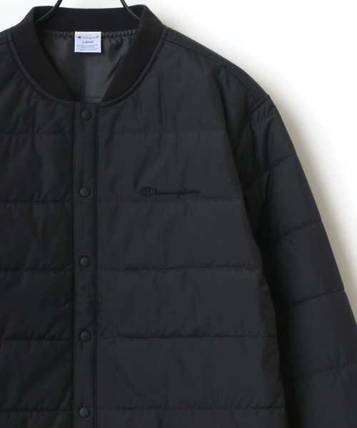 Champion(チャンピオン)の「Champion/チャンピオン SNAP JACKET/スナップジャケット/中綿インナーダウンジャケット(ダウンジャケット/コート・メンズ・ベージュ/ネイビー/ブラック/オリーブ・M/L/XL)」の1枚目の写真