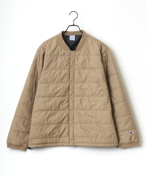 Champion(チャンピオン)の「Champion/チャンピオン SNAP JACKET/スナップジャケット/中綿インナーダウンジャケット(ダウンジャケット/コート・メンズ・ベージュ/ネイビー/ブラック/オリーブ・M/L/XL)」の6枚目の写真