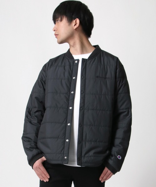 Champion(チャンピオン)の「Champion/チャンピオン SNAP JACKET/スナップジャケット/中綿インナーダウンジャケット(ダウンジャケット/コート・メンズ・ベージュ/ネイビー/ブラック/オリーブ・M/L/XL)」の22枚目の写真
