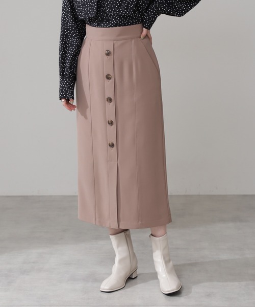 N.（N. Natural Beauty Basic）（エヌエヌナチュラルビューティーベーシック）の「ステッチデザインタイトスカート（スカート・レディース・ベージュ/イエロー/ブルー・MEDIUM）」の4枚目の写真