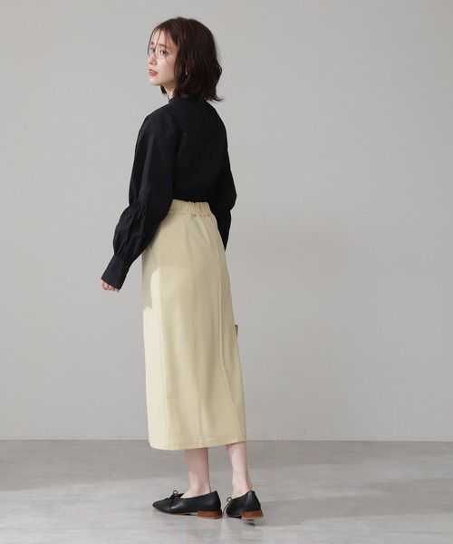 N.（N. Natural Beauty Basic）（エヌエヌナチュラルビューティーベーシック）の「ステッチデザインタイトスカート（スカート・レディース・ベージュ/イエロー/ブルー・MEDIUM）」の11枚目の写真