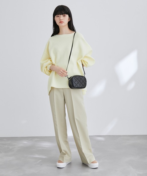 ADAM ET ROPE'（アダムエロペ）の「キルティングミニショルダーバッグ（ショルダーバッグ・レディース・ブラック/オフホワイト/グリーン・FREE）」の4枚目の写真