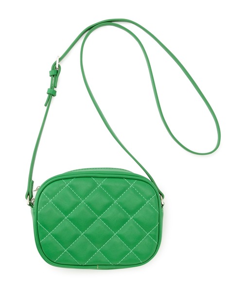 ADAM ET ROPE'（アダムエロペ）の「キルティングミニショルダーバッグ（ショルダーバッグ・レディース・ブラック/オフホワイト/グリーン・FREE）」の9枚目の写真