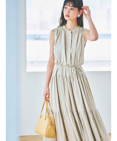 dazzlin（ダズリン）の「ティアードフレアワンピース（ワンピース・レディース・ベージュ/アイボリー/パープル/オフホワイト/ブラウン/ブルー・FREE）」の19枚目の写真