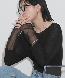 Aunt Marie's | そで切替シアートップス(Tシャツ/カットソー)