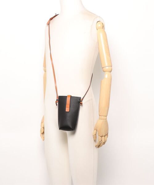 florist（フローリスト）の「【本革】配色ミックスのレザースマホポーチ/ポシェット/ショルダーバッグ（ショルダーバッグ・レディース・ライトブルー/ブラック/ベージュ/ブラックミックス/キャメル・FREE）」の15枚目の写真