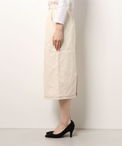 ehka sopo（エヘカソポ）の「ウエストフリルタイトスカート（スカート・レディース・ブラック/キナリ/グレー・ﾌﾘ-）」の4枚目の写真