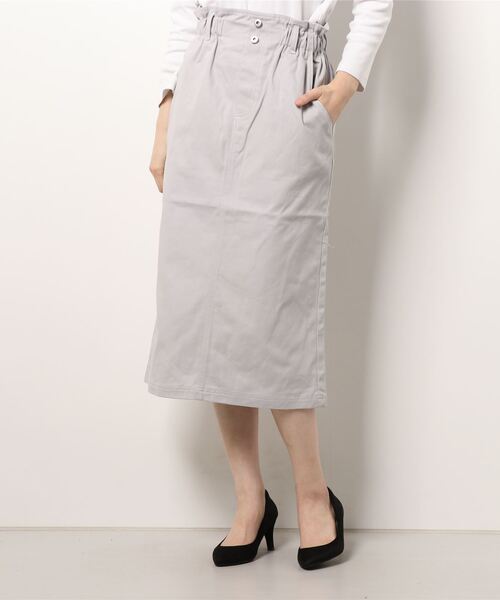 ehka sopo（エヘカソポ）の「ウエストフリルタイトスカート（スカート・レディース・ブラック/キナリ/グレー・ﾌﾘ-）」の7枚目の写真