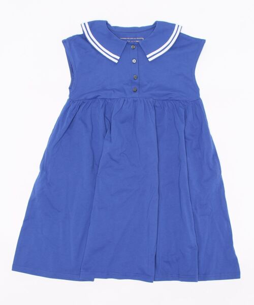 Wonder apartment（ワンダーアパートメント）の「天竺セーラーワンピース（ワンピース・キッズ・パープル/ブルー・140cm/150cm）」の2枚目の写真