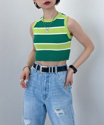 PAGEBOY | マルチボーダーノースリ(タンクトップ)