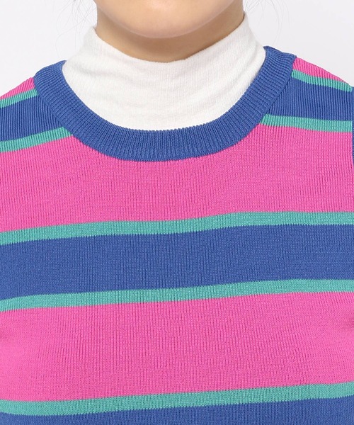 PAGEBOY(ページボーイ)の「マルチボーダーノースリ(タンクトップ・レディース・ピンク/グリーン・FREE)」の6枚目の写真