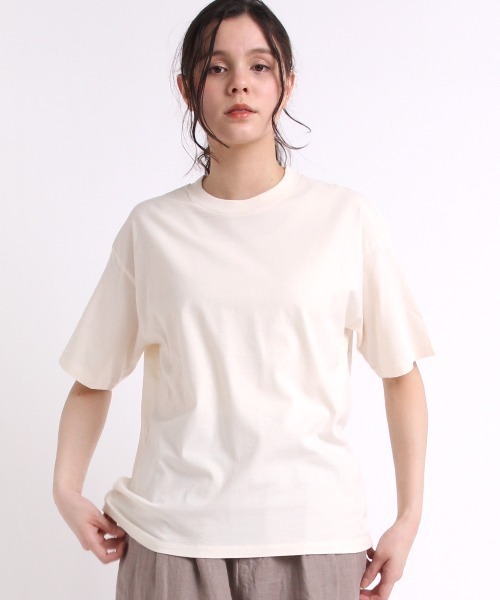 RNA-N（アールエヌエーエヌ）の「M1800 オーガニックコットンプレーンＴ（Tシャツ/カットソー・レディース・オレンジ/チョコ/グレイッシュベージュ/ナチュラル・MEDIUM）」の3枚目の写真